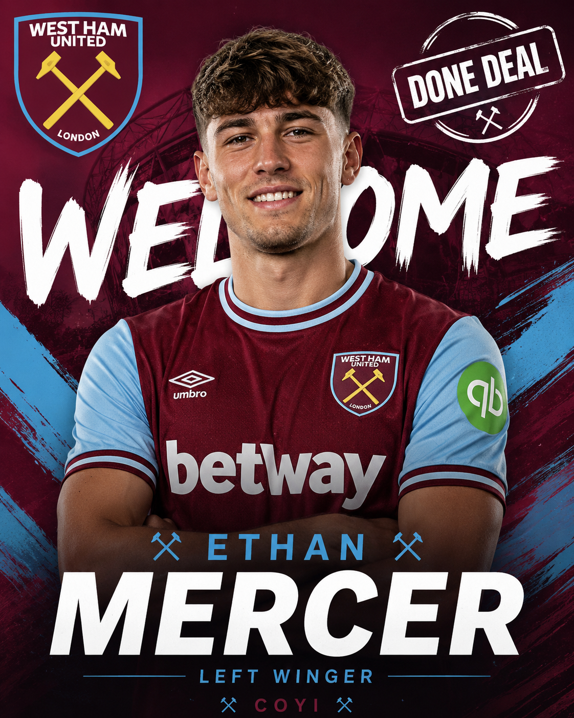 Read more about the article DONE DEAL: West Ham Complete Ethan Mercer Signing