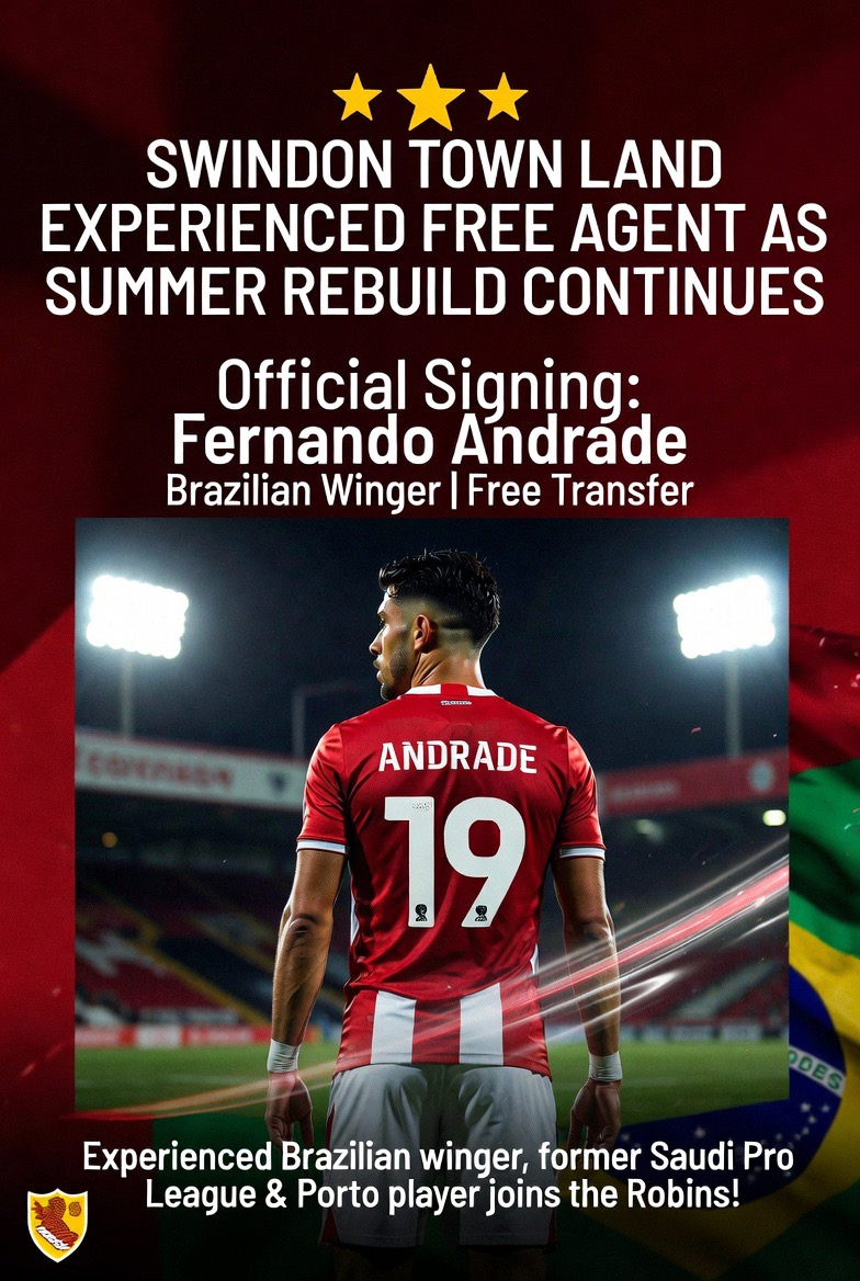 Read more about the article SWINDON TOWN LAND EXPERIENCED FREE AGENT AS SUMMER REBUILD CONTINUES